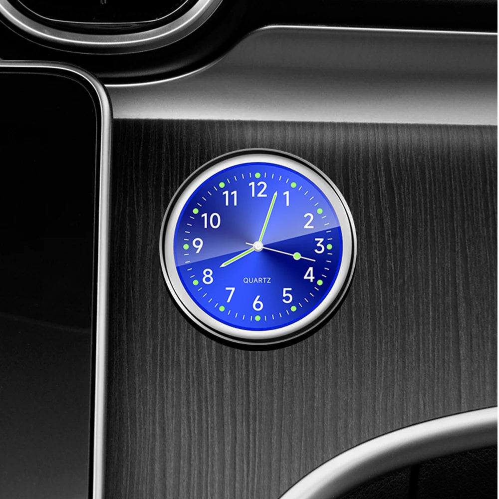 Mini-Autouhr, leuchtend, 5 Farben, Auto-Stick-On-Digitaluhr, Mechanik, Quarz, Motorraduhren, Auto-Ornament, Autozubehör