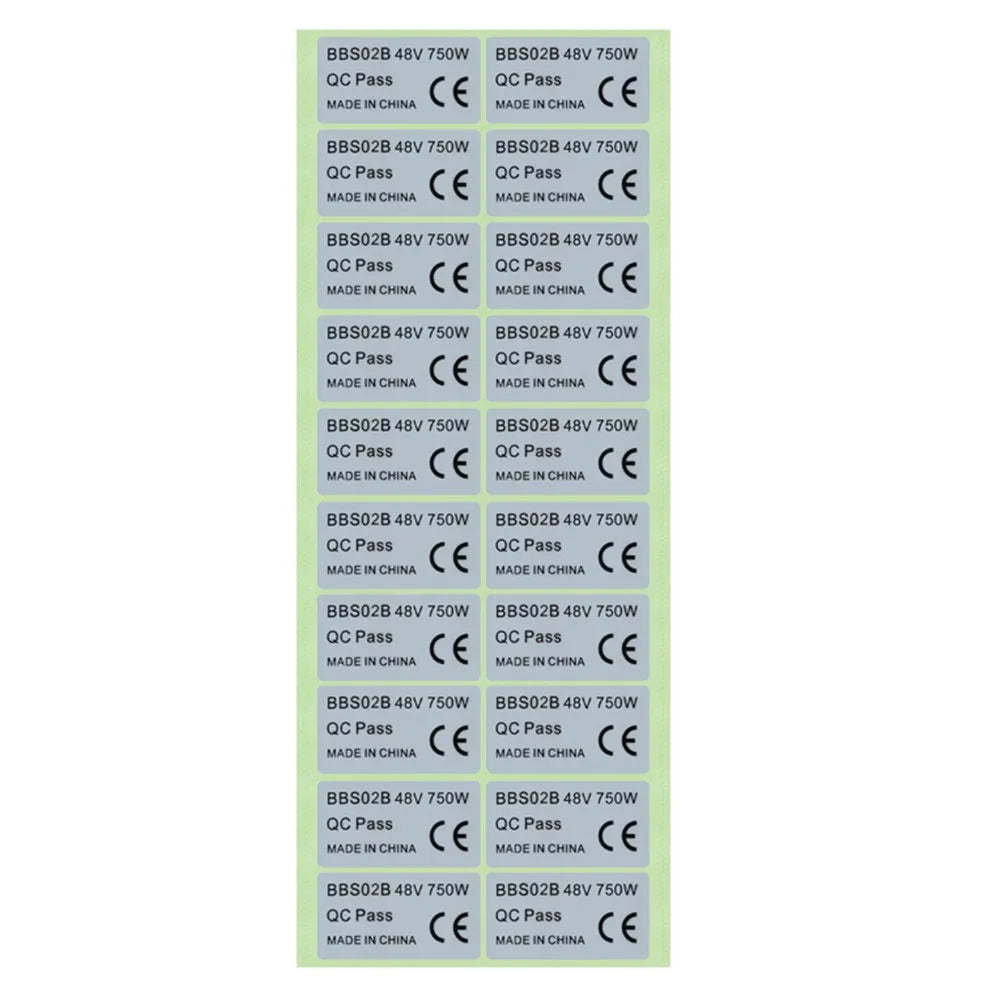 20 Pcs Ebike Stickers Label For 36V 250W/48V 750W Electric Bicycle Motor  Label Stickers For BAFANG E-bike Accessories