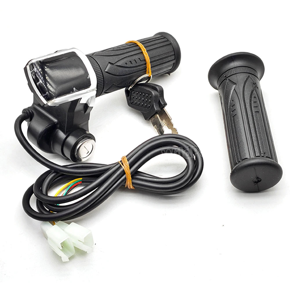 24V 36V 48V 250W 350W 500W 1000W Electric Bike Accessories Motor Brushed Controller Throttle Twist Grip with Reflective Stickers