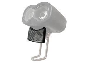12V-60V universal ebike headlight with horn, IPX4 waterproof, 115Lux low beam, 2/3-pin plug, riser mount for e-bikes & scooters