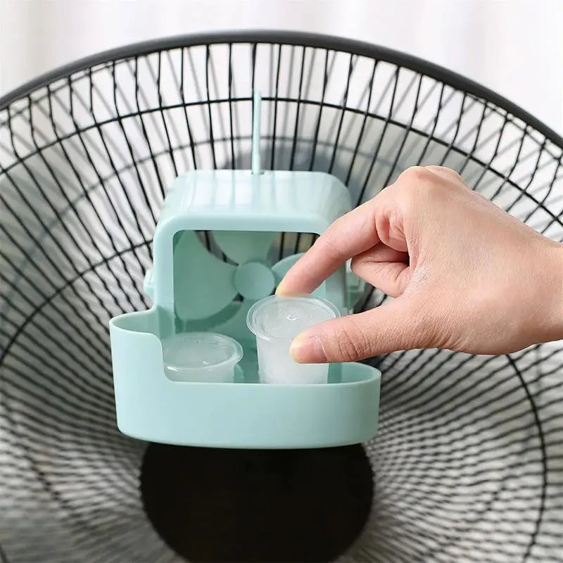Electric Fan Cooling Storage Box Hanging Fan Cooling Tool With 4 Cup Household Cooling Box Fan Cooler Refrigeration Accessories