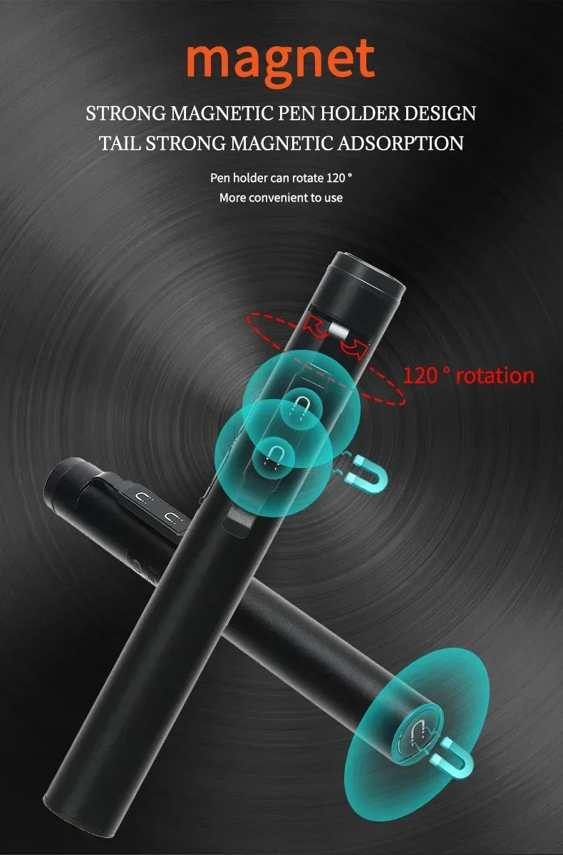 KDULIT 4 in 1 Multifunctional LED Pen Flashlight Built in 800mah Battery USB Rechargeable with Magnetism Work Repair Lantern