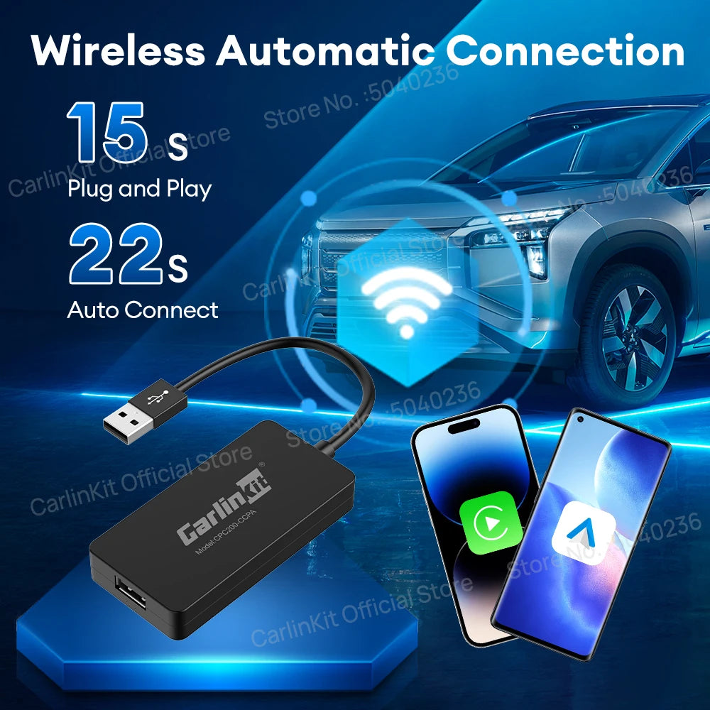 CarlinKit CCPA Wireless CarPlay Für Android Auto Radio Drahtlose Android Auto Drahtlose Auto Connect Mirrorlink Smart USB Adapter