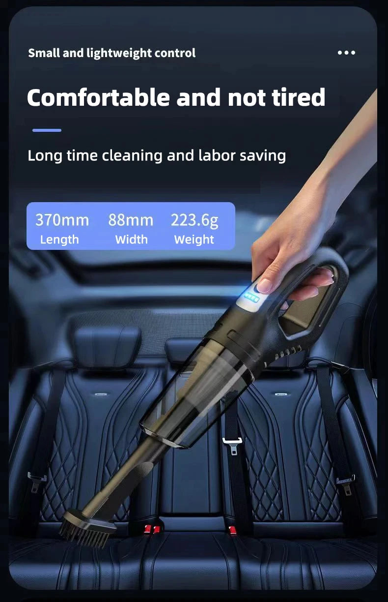 Auto-Multifunktionsstaubsauger, Handstaubsauger mit starker Saugkraft, wiederaufladbar, für Auto und Zuhause, kleiner kabelloser Staubsauger für Paare.