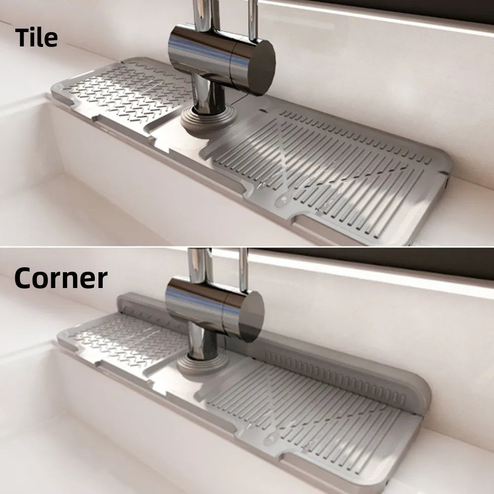 Kitchen Tools Silicone Faucet Drain Pad Slope Drain Pad Storage Pad Foldable Wash Table Waterproof Pad