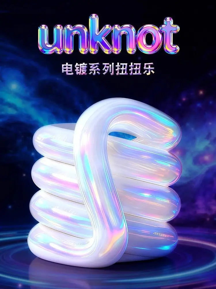 Unknot Electroplated Tangle Fidget Toy Temperature Sensitive Color Changing Luminous Stress Relief Focus Aid For Adults Office
