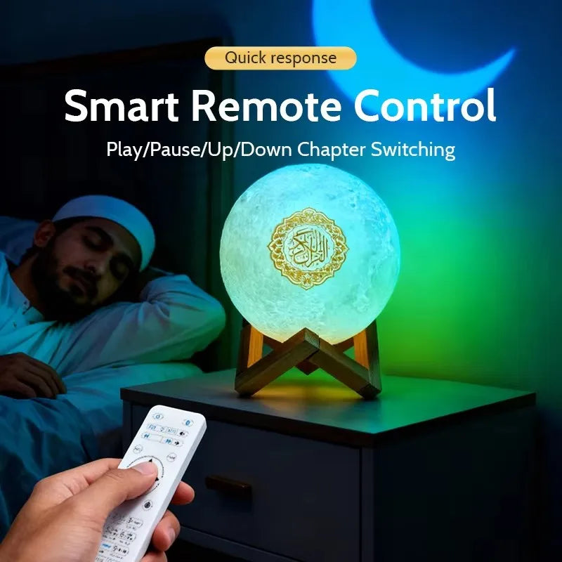 Quran Islam Arabic Koran Muslim Ramadan Azan Wireless Portable Bluetooth Speaker Bright Night Light Lamp Holy Islamic Arab Music