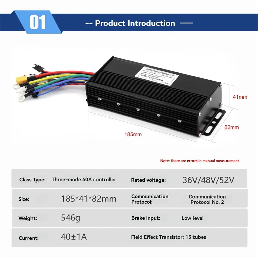 *AIMA E-Bike 40A Three Mode Sine Wave Brushless Controller with SW900 LCD Display for 1500W 2000W Ebike Accessories