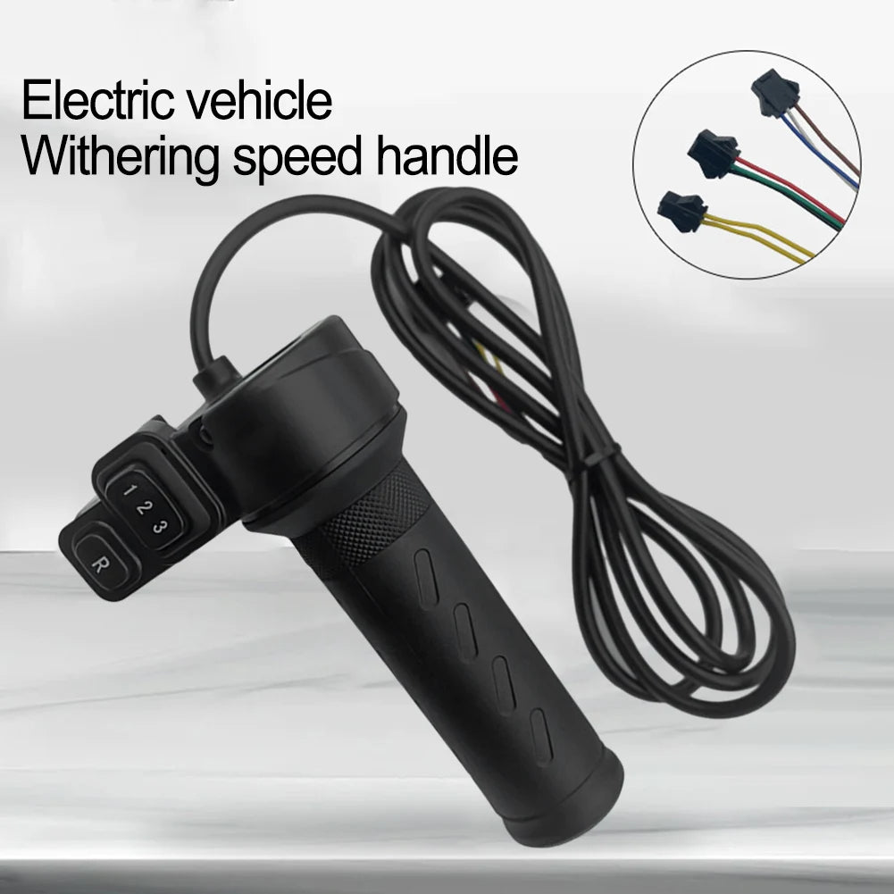 1Pair 3 Speed EBikeTwist-Speed Throttle Ebike Right/Left Handle Helf Twist-Throttle 24V 36V 48V 72V For Electric Scooter Bicycle