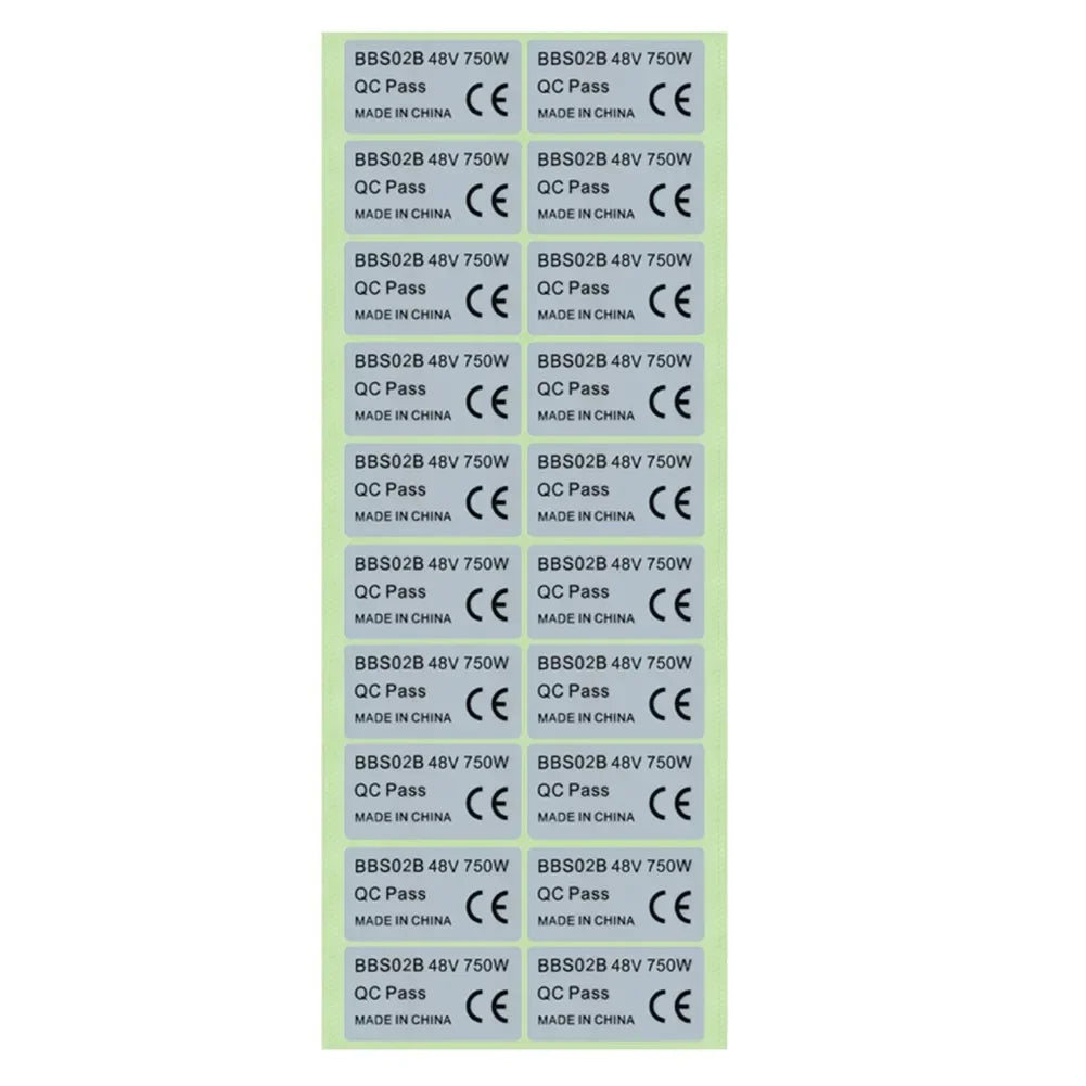 20Pcs Ebike Electric Bicycle Sticker PVC Stickers For BAFANG 36V 250W/48V 750W01/BBSHD Electric Bike Accessories