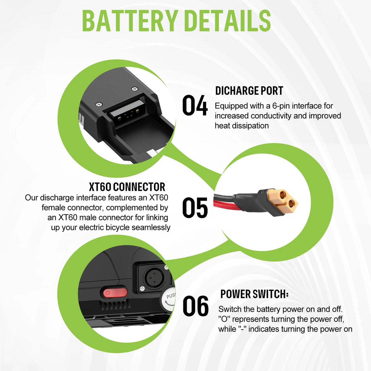 EBike Battery 48V 52V 36V Hailong 30A BMS Electric Bicycle Downtube Lithium Battery Pack For 1500W 1000W 750W 500W 250W Motor