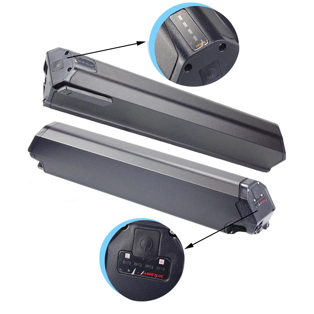 Saber Plus Ebike Battery 36V 10.4Ah 11.6Ah 13Ah 14Ah 15.6Ah 48V 17Ah Electric Bike Integrated Battery Pack