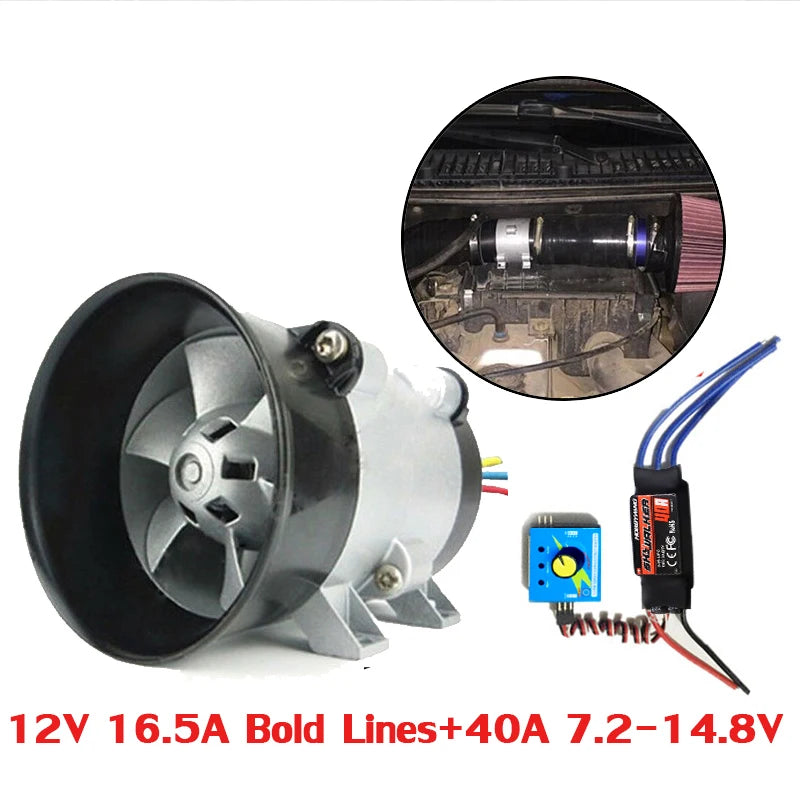 Auto Elektrische Turbine Power Turbo Ladegerät Tan Boost Lufteinlass Lüfter 12V Universal Auto teile