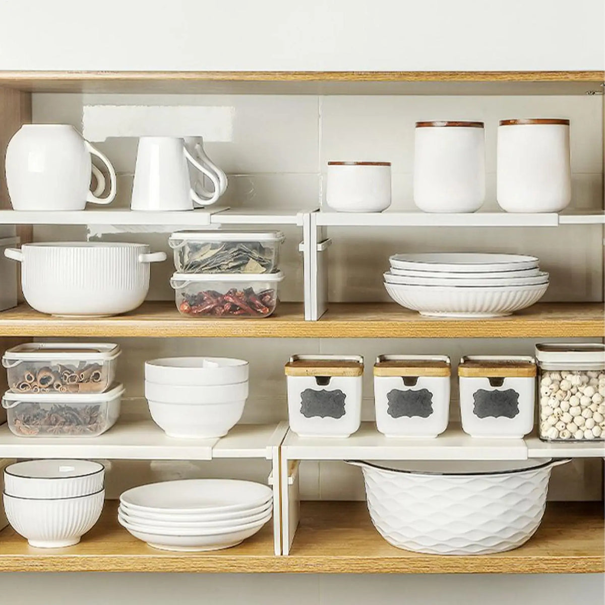 Kitchen Cupboard Organizer Retractable Cabinet Shelf Seasoning Bottle Spices Rack Dish Shelf Kitchen Accessories Storage Rack