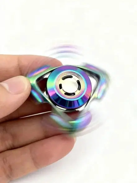 Tri Fidget Spinner Metal Hand Spinner with Steel Self-Lubricating Bearing Low Noise High Speed Focus Toy