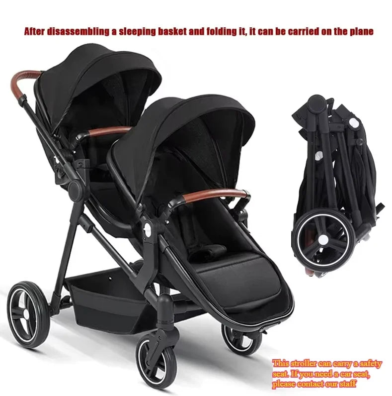 2026 Foldable Multifunctional Twin Stroller Convertible Lightweight Baby Bike EU Shipping