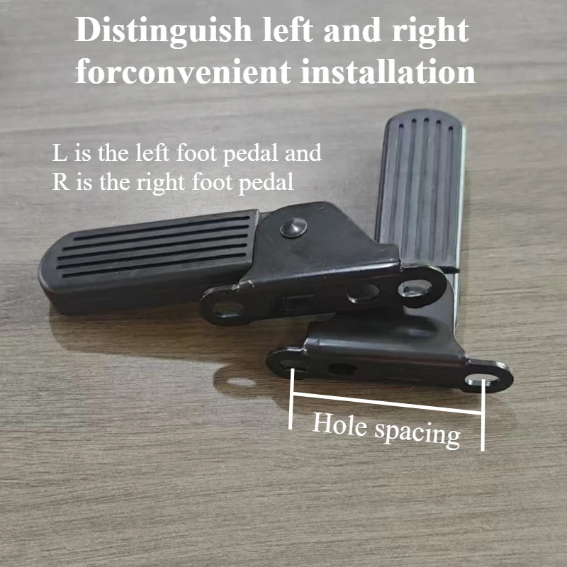 1 Pair Foldable Front Foot Pedals for Yadi Aima Harley U1 E-Bike Lightweight Aluminum Alloy Anti-Slip Cycling Pedals Accessories