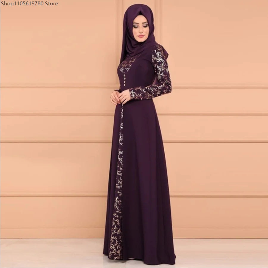 Muslim Abaya Turkey Islamic Arabic Hijab Dress Caftan Dubai Kaftan Moroccan Robe muslim Dress  islamic wear for women Plus size