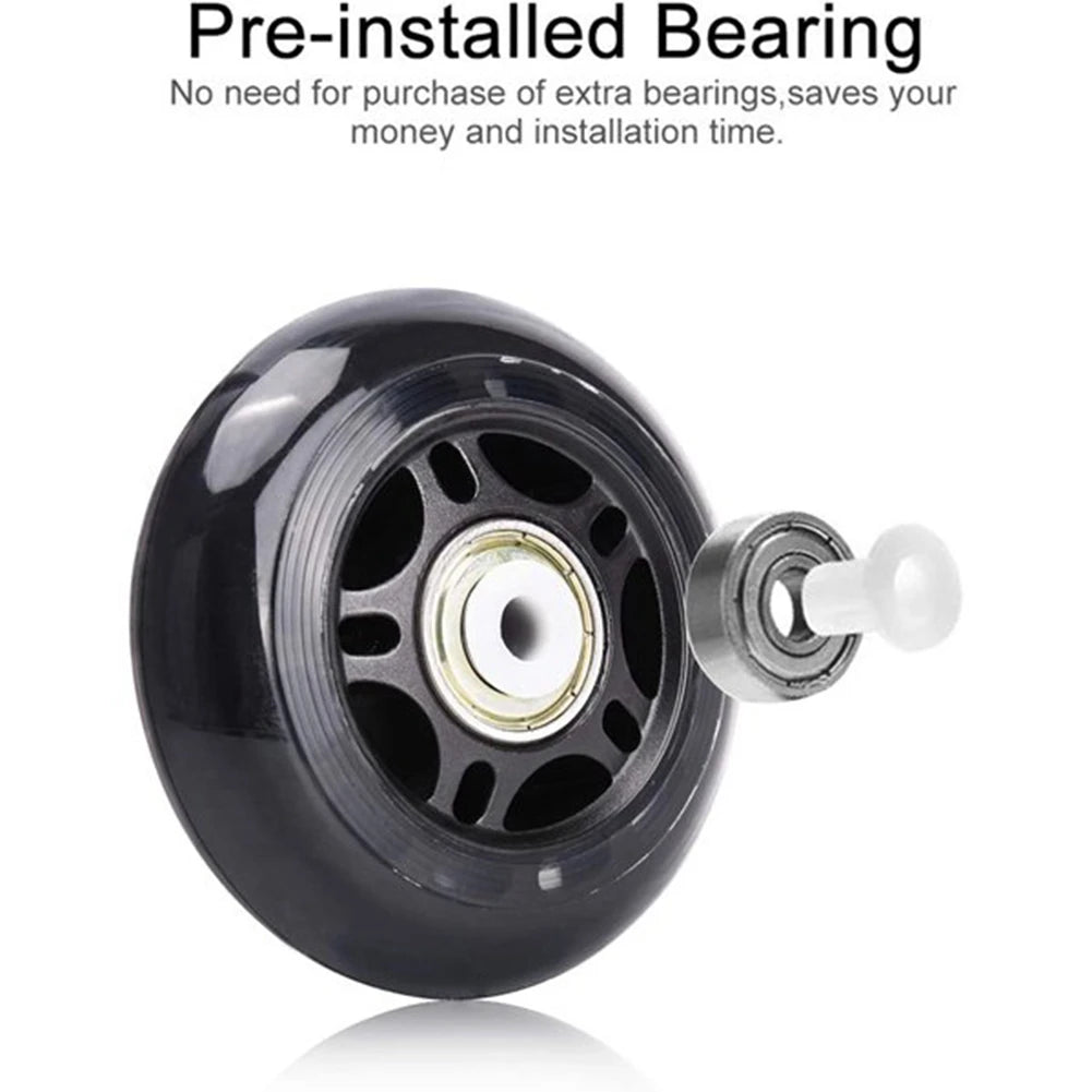4Pcs Roller Skates Non-Flashing Wheel Skate Wheel 70X24mm Bearing Skate Accessories Non-Slip HOT