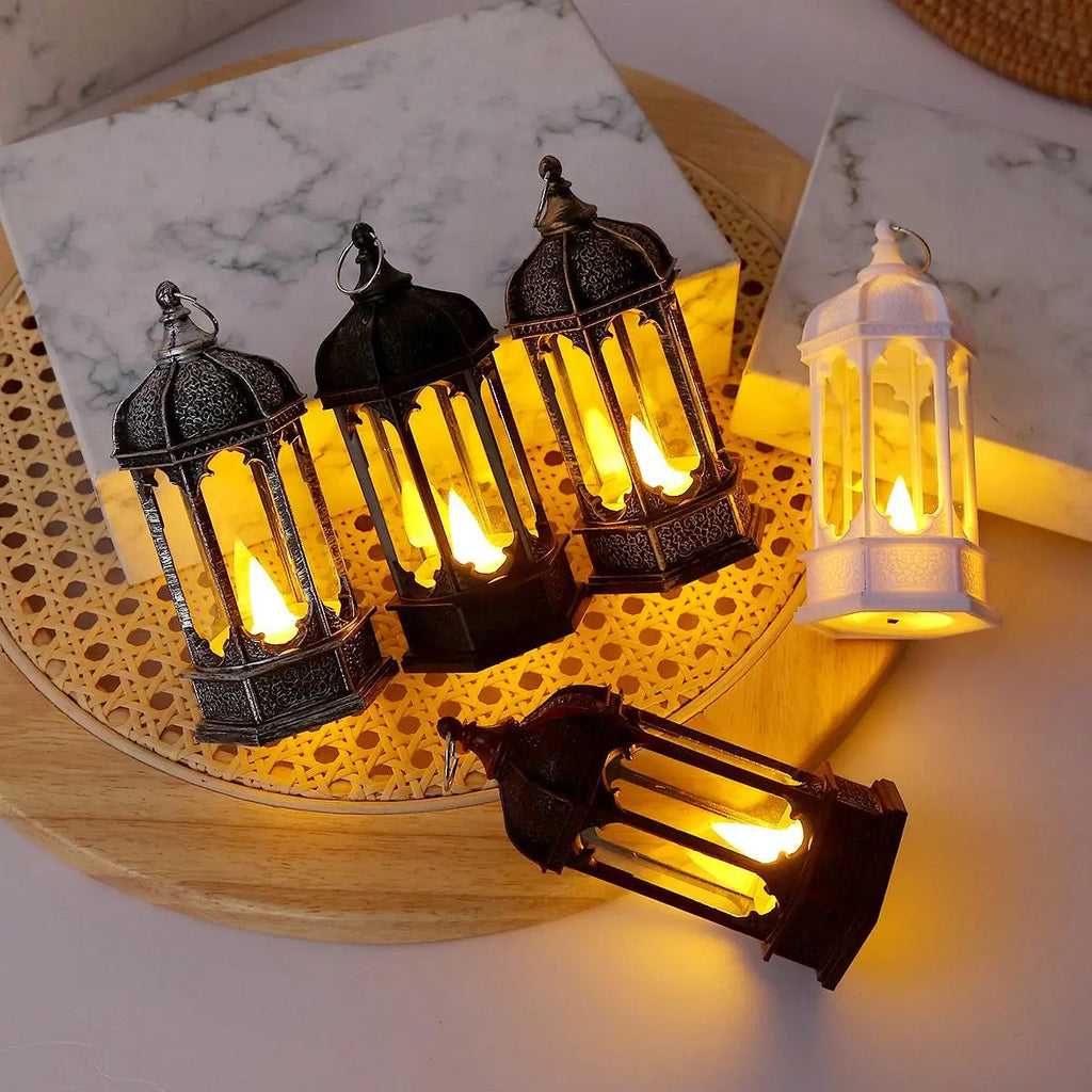 Battery Powered Led Candle Lantern For Decoration Operated Lanterns Hanging Indoor Portable Table Light With Night Mini Handheld