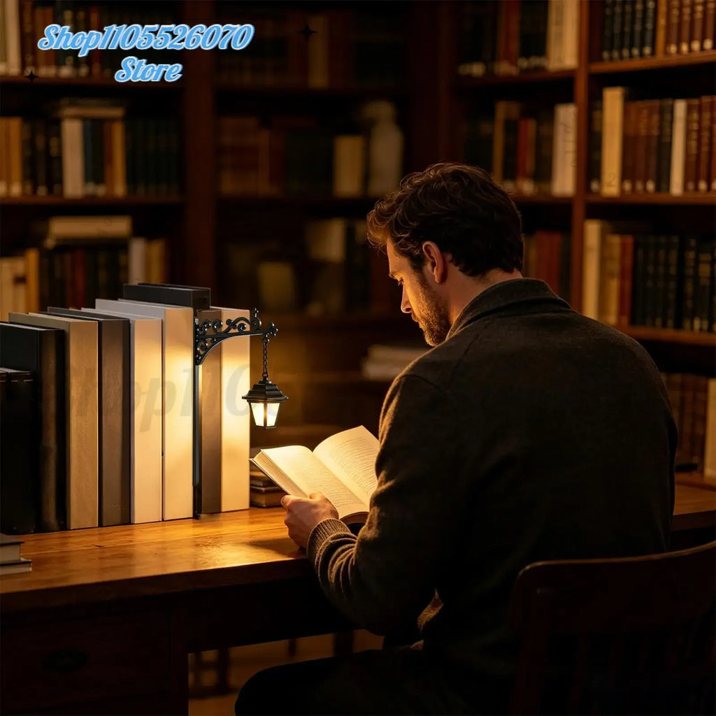 2026 Library Lantern-Decorative Bookshelf Lighting, Warm LED Nightlight, Miniature Shelf Light, Home Desk Hanging Ornament