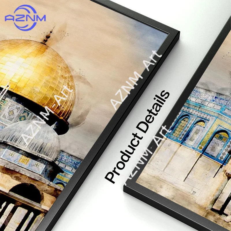Islamic Masjid Mosque Allah Mecca Medina Kaaba Sacred Place Posters Canvas Painting Print Wall Art Pictures Living Room Decor
