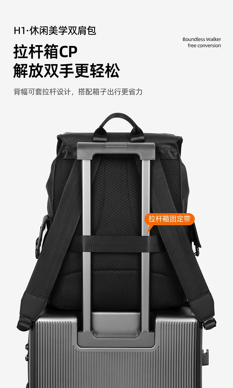 Leichter 15,6-Zoll-Laptop-Rucksack, wasserdicht, multifunktional, Reise-, Wander-, Schulrucksack, Mochila für Herren, Business, mit mehreren Taschen