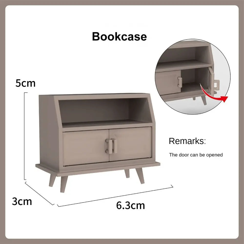 1:12 Dollhouse Miniature Furniture Accessories ABS Sofa Floor Lamp Shelf Kettle Doll House Bedroom Kitchen Furniture Model