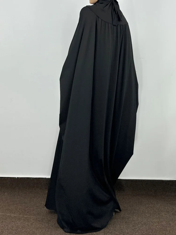 Islamic Abaya Modesty Ramadan Dress Muslim Abayas Hooded Long Sleeve One-piece Prayer Hijab Dress Women Jilbabs Turkish Kaftans