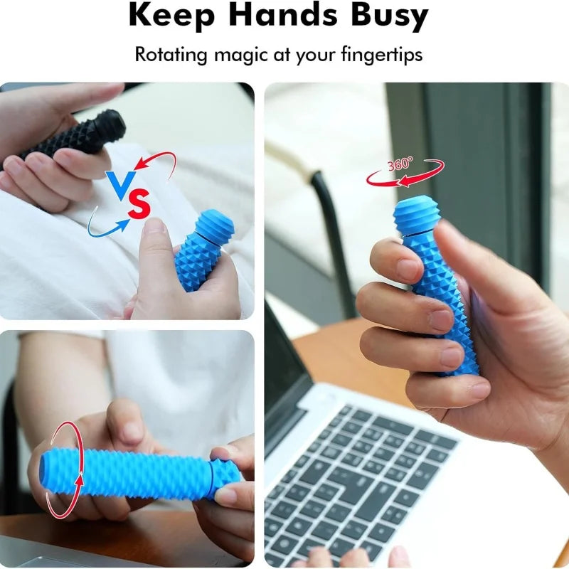 Pain Stim Fidget for Stress Relief 3D Printed Rotating Spiky Grippie Fidget Sensory Toys for Stress Desk Office