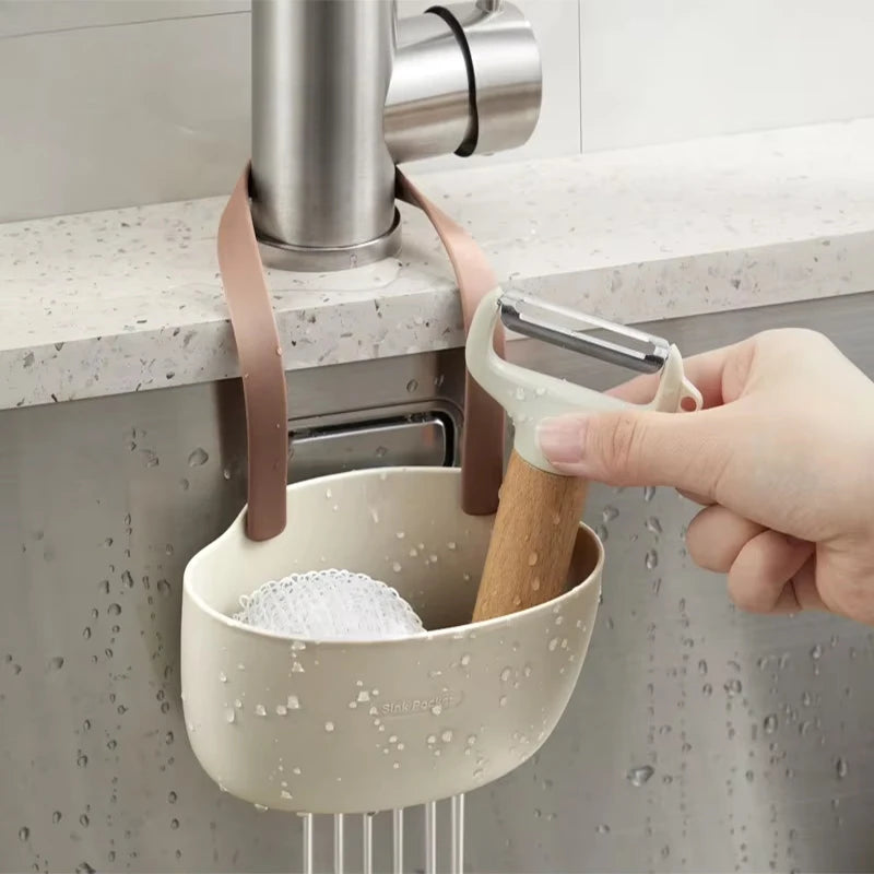 Kitchen Sink Holder Hanging Drain Basket Adjustable Drain Rack Soap Sponge Holder Faucet Holder Kitchen Accessories New