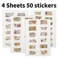 4sheets-50pcs Islamic Quranic Verses Inspirational Quotes Stickers For Quran Journaling,Scrapbooking,Ramadan Decor,Muslim Gifts