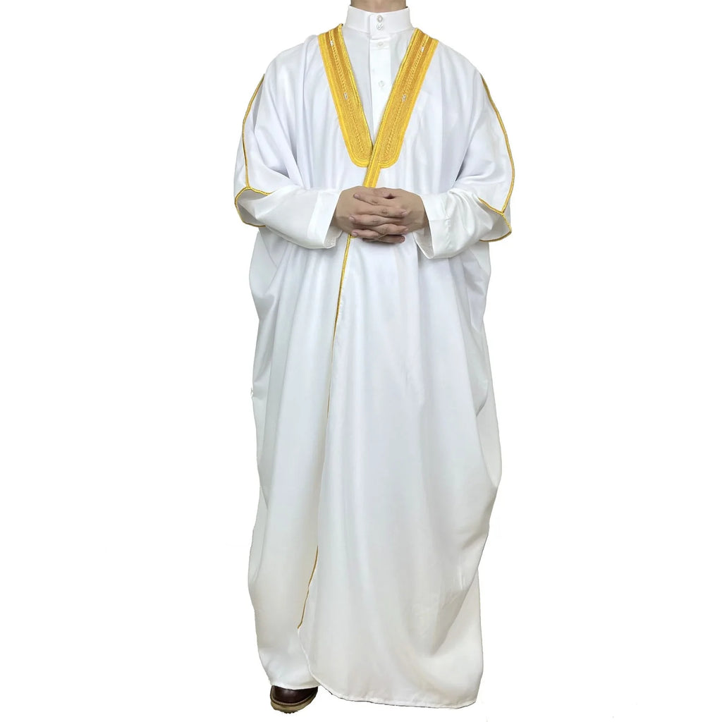 Islamische Dubai Saudi Abayas Gebet Abaya Naher Osten Herren Robe Muslim Kleid Kimono Dishdasha Kleidung Kaftan Ramadan Jubba Thobe