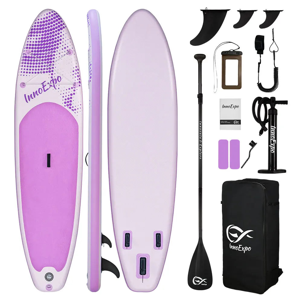 InnoExpo Inflatable Paddling Board Surf Sup Stand Up Paddling Board Non-Slip Water Sport Paddle Board 320*83*15 with Accessories