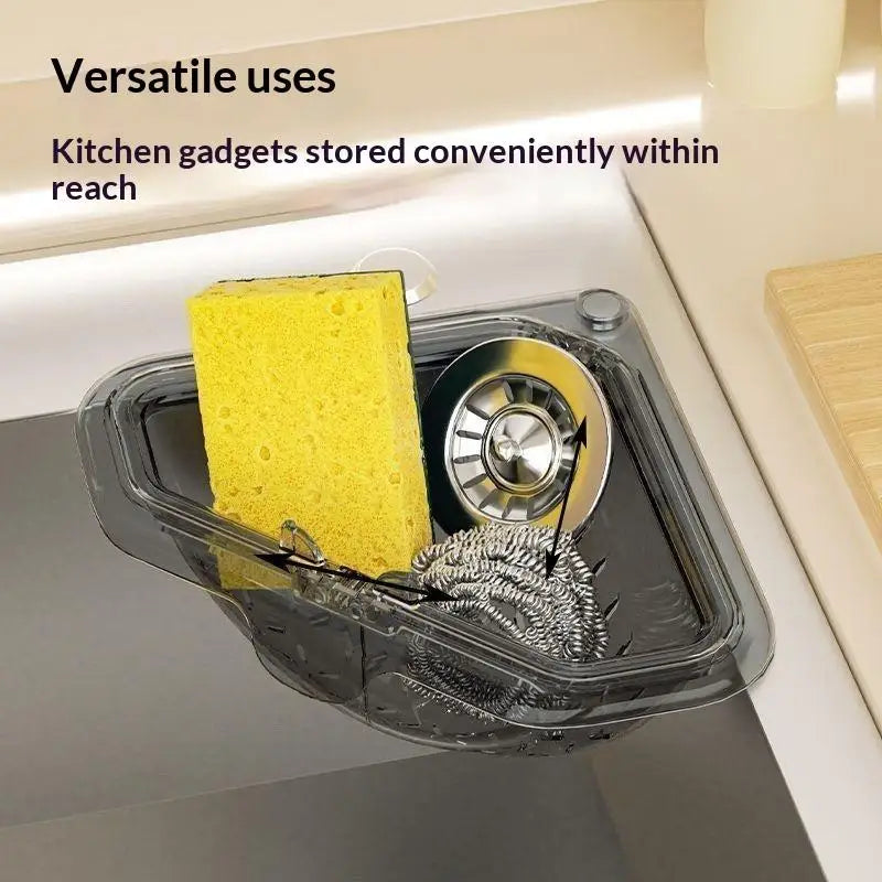 Kitchen Sink Corner Drain Strainer Basket Food Safe Durable Plastic Fast Draining for Home Kitchen Waste Sorting Use