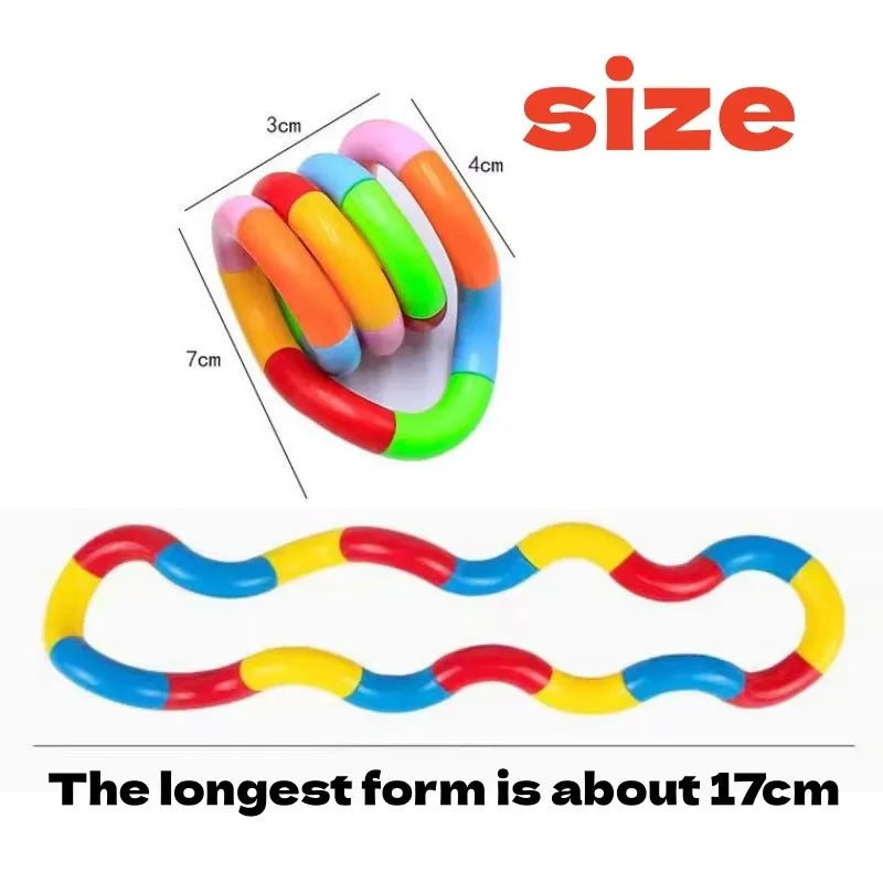 2/5PCS Sensory Fidget Toys Twist Loop Rope for Stress Relief Music Rhythm Anxiety Relief Toys for Adults Kids ADHD Tool