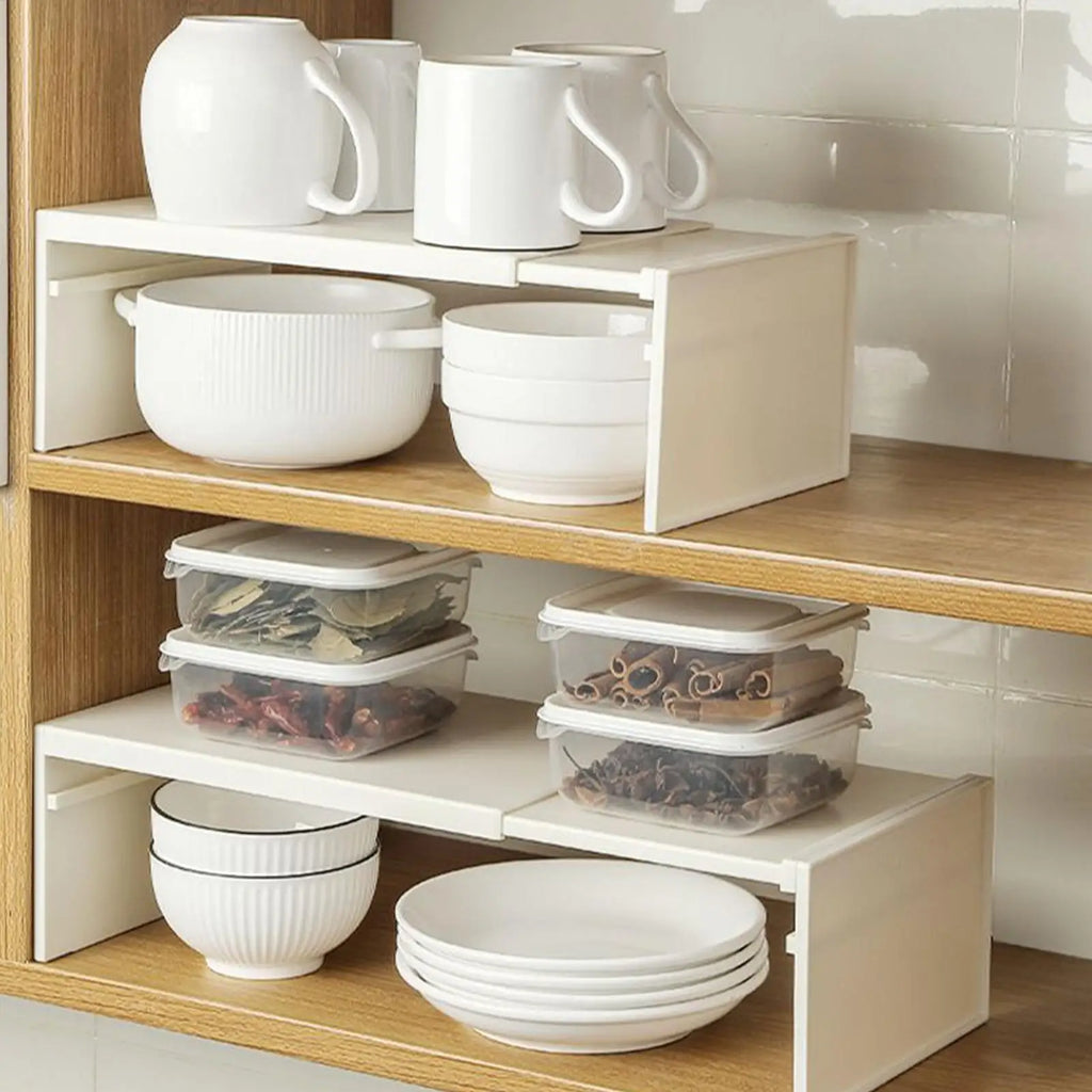 Kitchen Cupboard Organizer Retractable Cabinet Shelf Seasoning Bottle Spices Rack Dish Shelf Kitchen Accessories Storage Rack