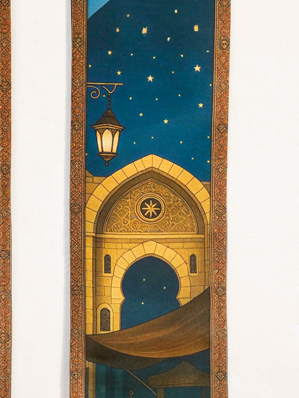 Islamic Ramadan Wall Banner Moon Lantern Mosque Tapestry for Eid Mubarak Kareem Muslim Festival Home Decor Hanging Ornament Gift