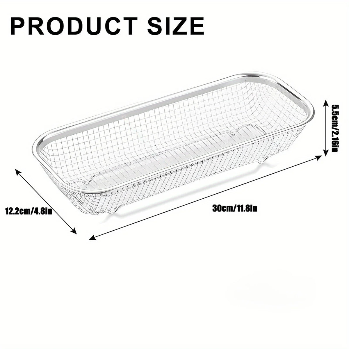 1pc Kitchen Storage Rack - Compact Dishware and Utensil Stand with Drainage Basket