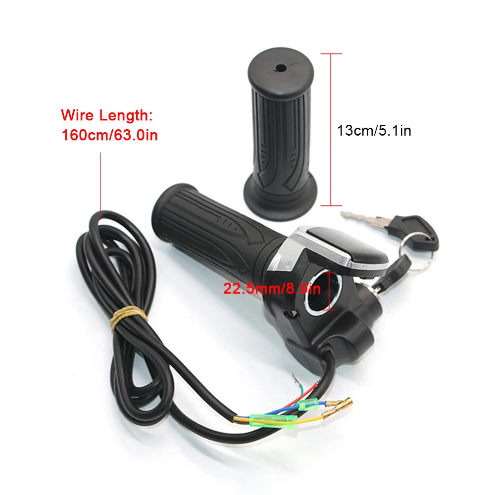 24V/36V/48V Electric Bike Twist Grip Throttle with LCD Battery Display Electric Bicycle Throttle Grip with Power Indicator
