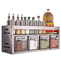 1 Equipped Kitchen Seasoning Shelf, No Drilling, Wall Hanging, Countertops, Cabinets, Multi-Functional Seasoning Storage Shelf