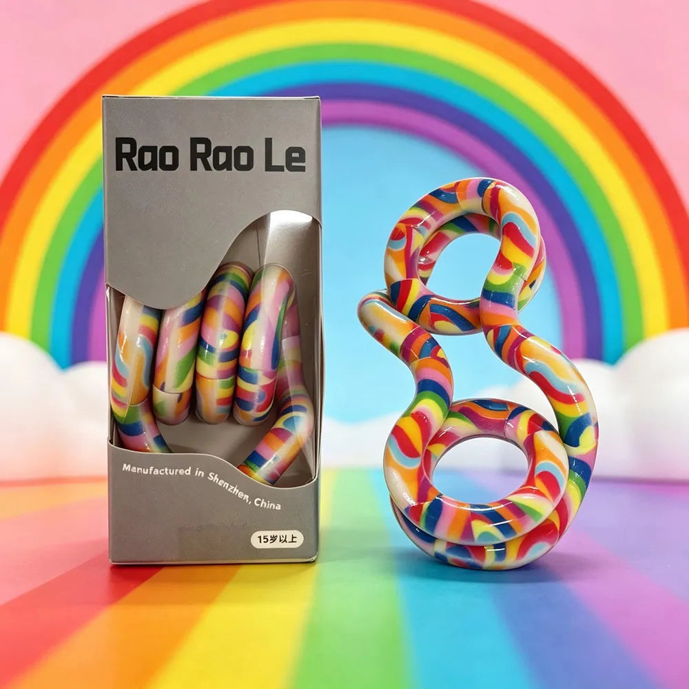 2026 Rainbow Fidget Toy Twisted Stress Relief Hand Spinner Sensory Decompression Toy For Adults Training