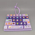 Purple Fidget Keyboard Toy With Cute Animal Patterns And Smooth Touch Perfect For Home Leisure Office Stress Relief