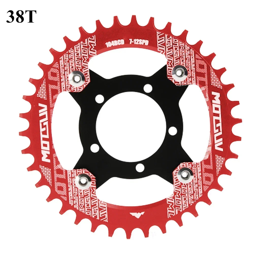 104BCD E-bike Chainring + Adapter For Bafang BBS01 BBS02 Mid Drive Motor Electric Bicycle Aluminum Alloy 32T 34T 36T 38T