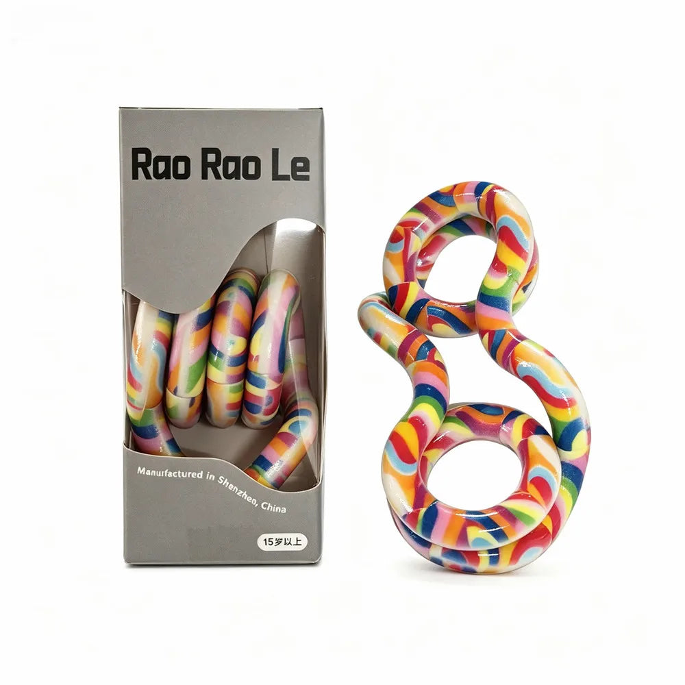 2026 Rainbow Fidget Toy Twisted Stress Relief Hand Spinner Sensory Decompression Toy For Adults Training