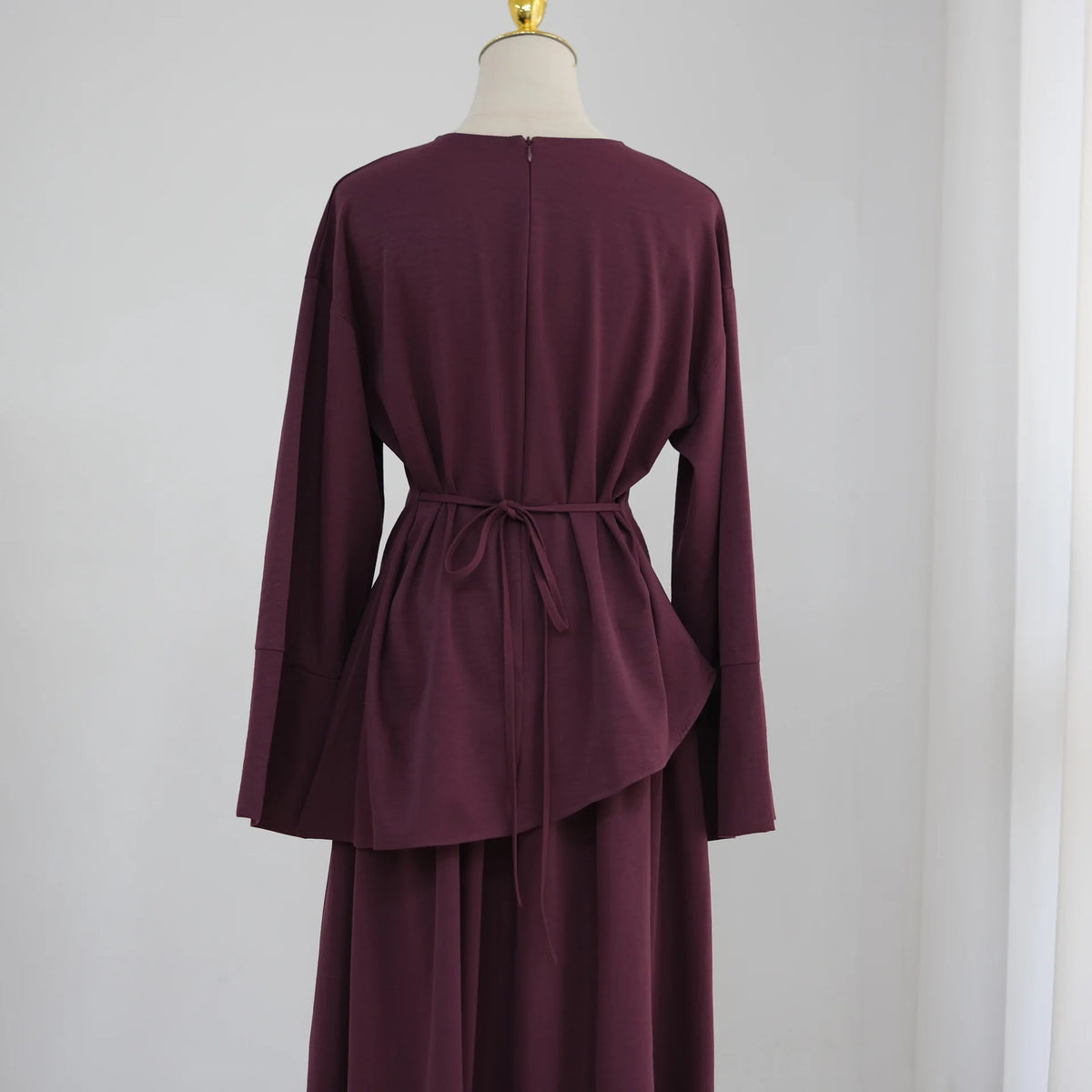 Elegant Muslim Women 2 Piece Abaya Set Ramadan Modest Summer Daily Turkey Top and Skirt Suit Islamic Casual Outfit for Eid