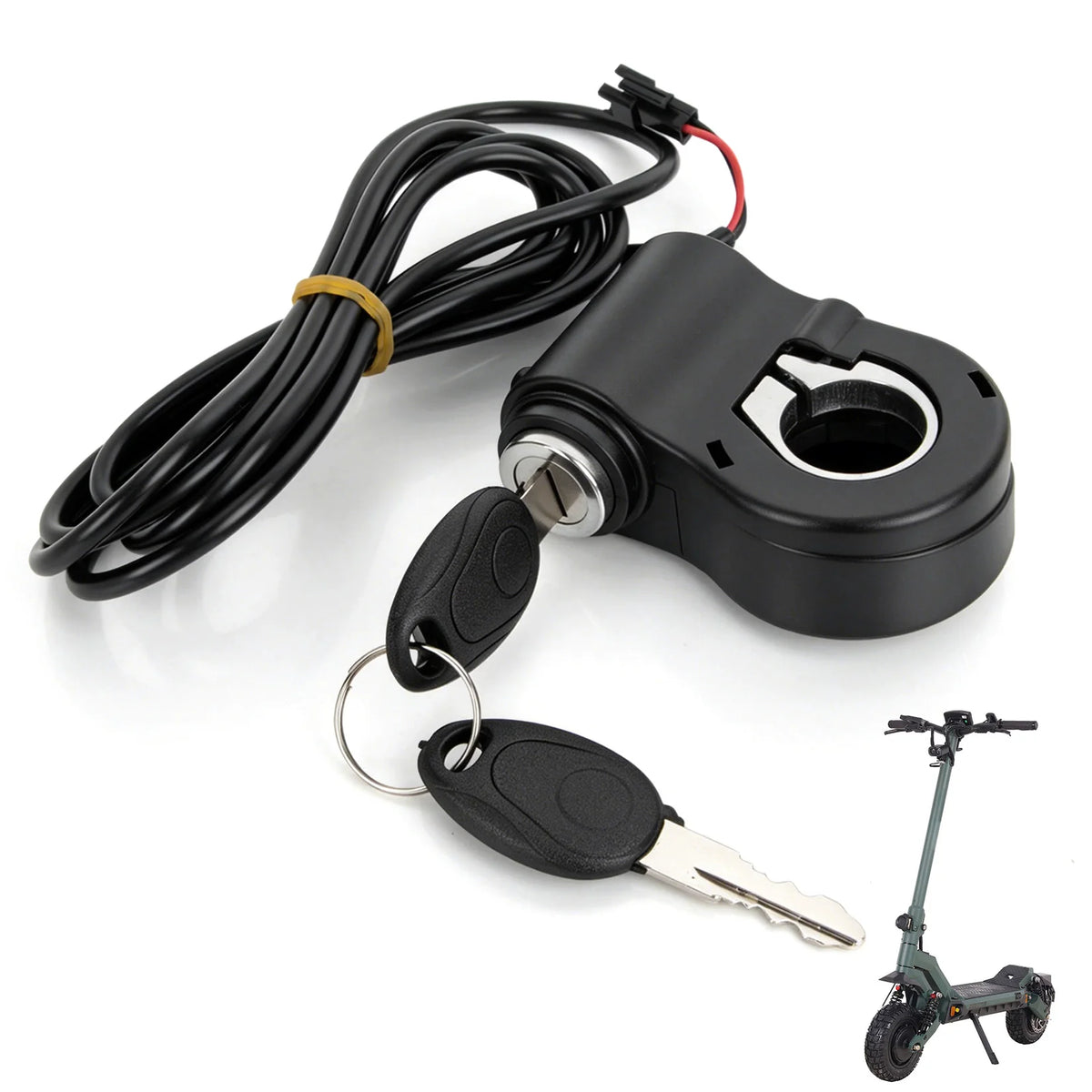 12V-72V Ebike Key Ignition 2 Wires Ignition Lock Key Switch with 2 Key for Super 73 for Ridstar Q20 Electric E-Scooter Universal