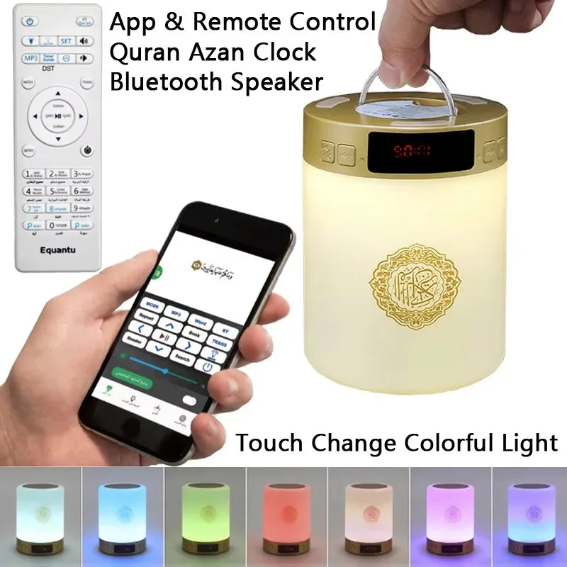 Koran Azan Islamischer Muslimischer Koran Arabischer Ramadan Kabelloser Bluetooth-Lautsprecher Tragbare Helle Nachtlampe Heilige Lampe Arabischer Islam Sound