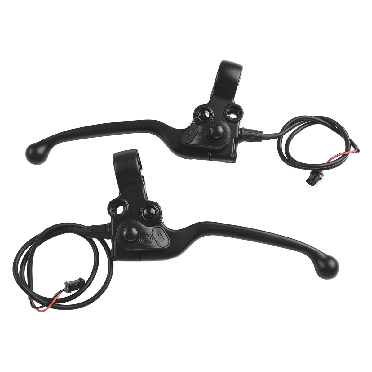 1 Pair E-Bike Mechanical Brake Levers Electric Bicycle Part With Parking Button 2-pin Male Cycling Handle Ebike Accessories