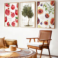 3PCS--3pcs/set Islamic Quran Fig Olive Tree Pomegranate Wall Art Print Poster Abstract Canvas Painting Home Decor Ramadan Gif